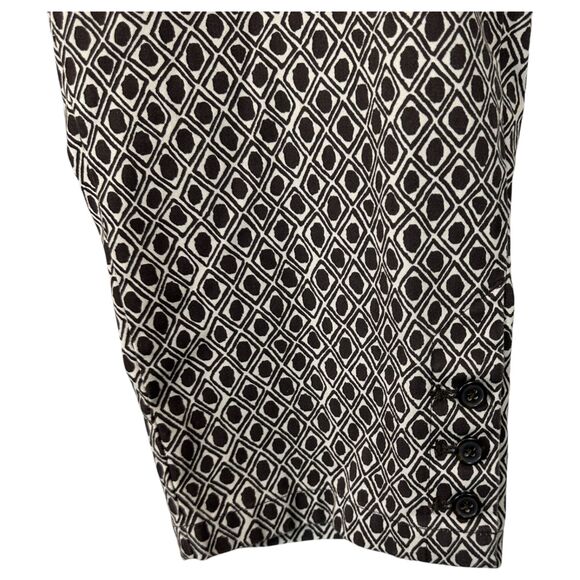 Lands' End Brown Patterned Cropped Pull On Relaxed Pants Women's Size 14 P - Picture 7 of 7